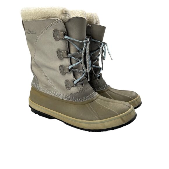 L.L. Bean Women's The Original Insulated Waterproof Duck Boots Grey Size 11 - Picture 1 of 7